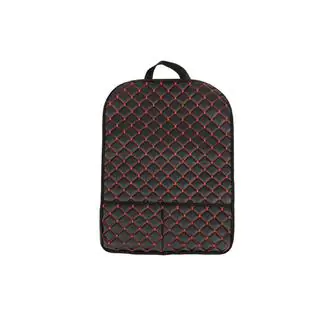Organizer schienale sedile ECO (1 pz, Nero con cuciture rosse) foto 3