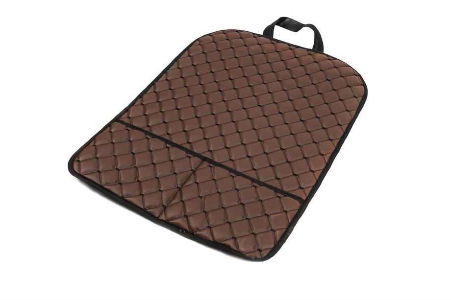 Organizer Schienale Sedile ECO (1 pz, Marrone con Cuciture Nere) Foto 4