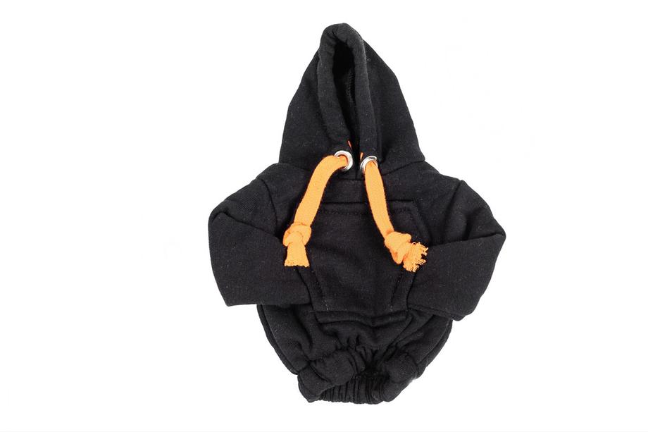 Copertura Leva Cambio Stile Felpa con Cappuccio (Nero, Laccio Arancione) Foto 2
