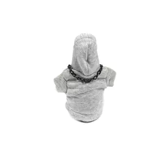 Copri leva cambio felpa con cappuccio (grigio, cordino nero) foto 4