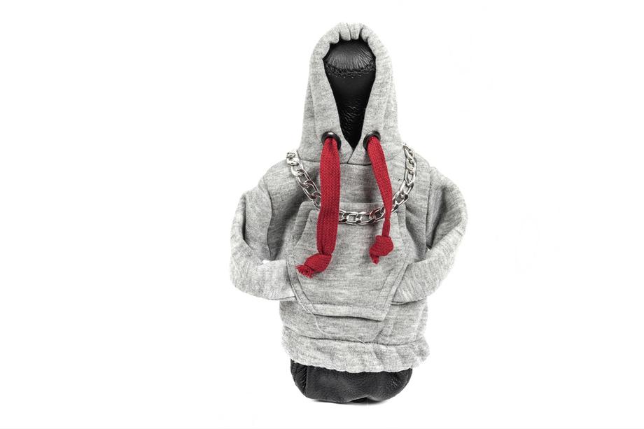 Copri leva cambio hoodie (grigio, cordoncino bordeaux) Image