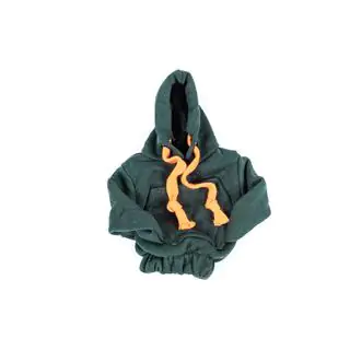 Copertura leva cambio stile felpa con cappuccio (verde, cordoncino arancione) foto 3