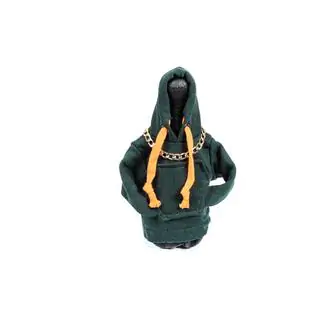 Copertura leva cambio stile felpa con cappuccio (verde, cordoncino arancione) foto 1
