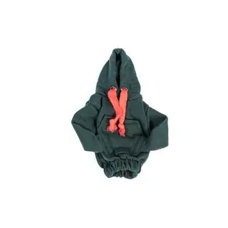 Copri leva cambio stile felpa con cappuccio (verde, cordino rosso) foto 3