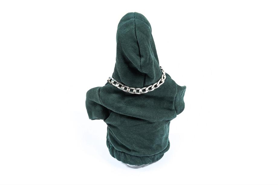 Copri leva cambio stile felpa con cappuccio (verde, cordino rosso) Foto 4