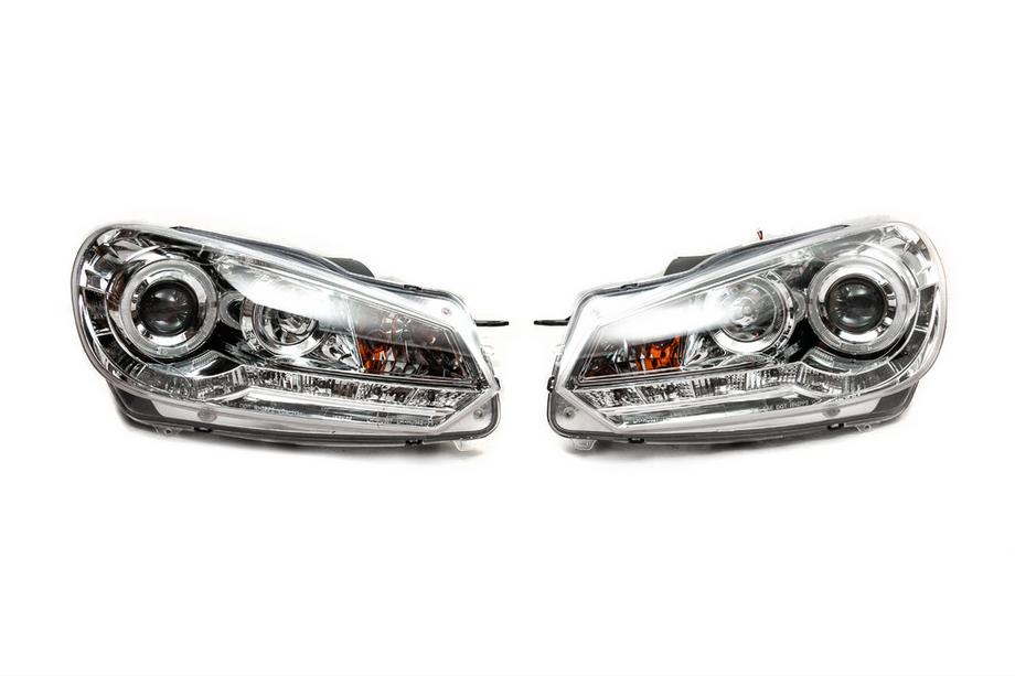 Volkswagen Golf 6 2008-2014 Fari Anteriori Silver (2 pz, LED) Foto 2