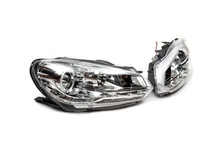 Volkswagen Golf 6 2008-2014 Fari Anteriori Silver (2 pz, LED) Foto 3