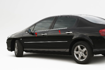 Peugeot 407 2004-2011 Cornici Esterne Finestrini Acciaio Inox (4 pz) OmsaLine - Acciaio Inox Italiano foto 1