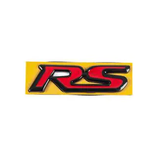 Badge RS rosso-nero (95mm x 25mm) foto 1