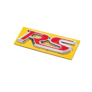 Emblema RS rosso con cromo (95mm x 25mm) foto 2