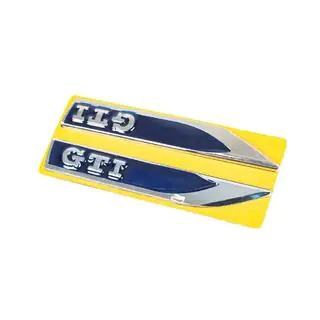 Modanature laterali GTI blu cromo (145mm x 22m) foto 2