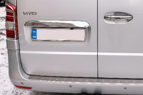Mercedes Vito/V-class W447 2014- Modanatura cromata sopra targa 2 porte (acciaio inox) foto 1