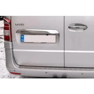 Modanatura cromata sopra targa 2 porte (acciaio inox) foto 1