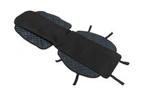 Copertura sedile ECO e tessuto (1 pz, Nero con cuciture blu + tessuto) foto 2
