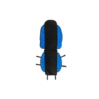 Copri sedile ECO e tessuto (1 pz, Blu con cuciture nere + tessuto) foto 1