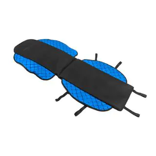 Copri sedile ECO e tessuto (1 pz, Blu con cuciture nere + tessuto) foto 2