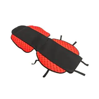 Copertura sedile ECO e tessuto (1 pz, Rosso con cuciture nere + tessuto) foto 2