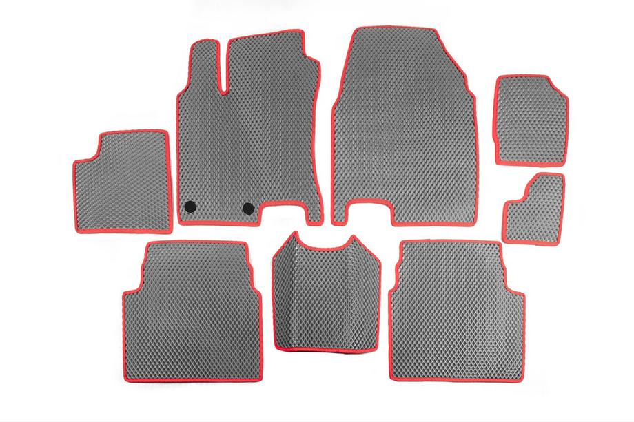 Nissan Qashqai 2010-2014 Tappetini EVA per +2 (3 file, grigi) Foto 1