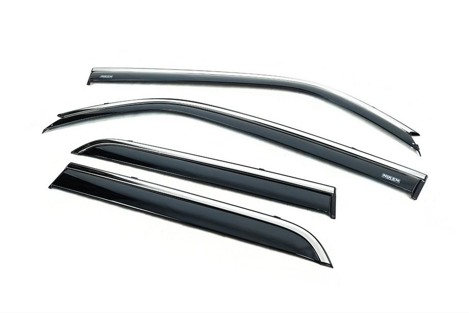 Toyota 4Runner 2009-2024 Deflettori finestrini con profilo cromato (4 pz, Niken) Foto 1