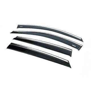 Deflettori finestrini con profilo cromato (4 pz, Niken) foto 2