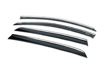 Volkswagen Golf 6 2008-2014 Deflettori Finestrini con Modanatura Cromata Niken (HB, 4 pz) foto 4