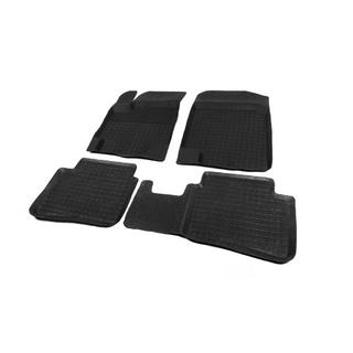 Tappetini in gomma con bordo (4 pz, Polytep) Hyundai Accent 2011-2017 foto 2