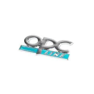 Badge metallico portellone OPC Line (Cromo+Blu) foto 1