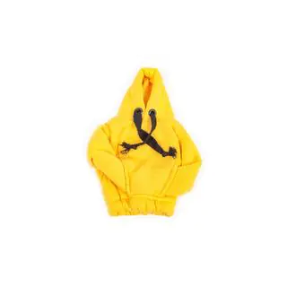 Copri leva cambio stile felpa con cappuccio (giallo, cordoncino nero) foto 2