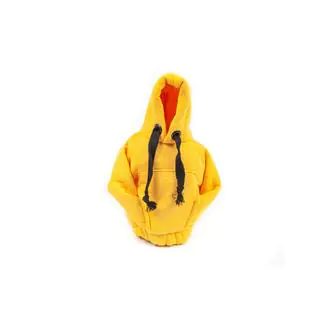 Copri leva cambio stile felpa con cappuccio (giallo, cordoncino nero) foto 1