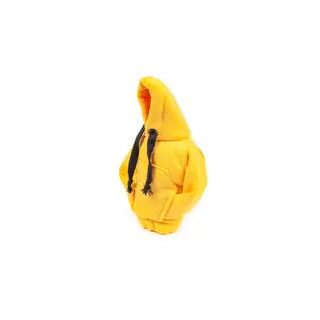 Copri leva cambio stile felpa con cappuccio (giallo, cordoncino nero) foto 3