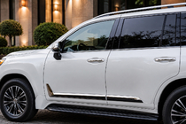 Lexus LX 500d/600 2022- Modanature nere per porte F-Sport bianco+nero (4 pz, ABS) foto 2