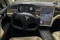 Tesla Model X 2015- Volante stile timone (Similpelle e inserti in carbonio) foto 1