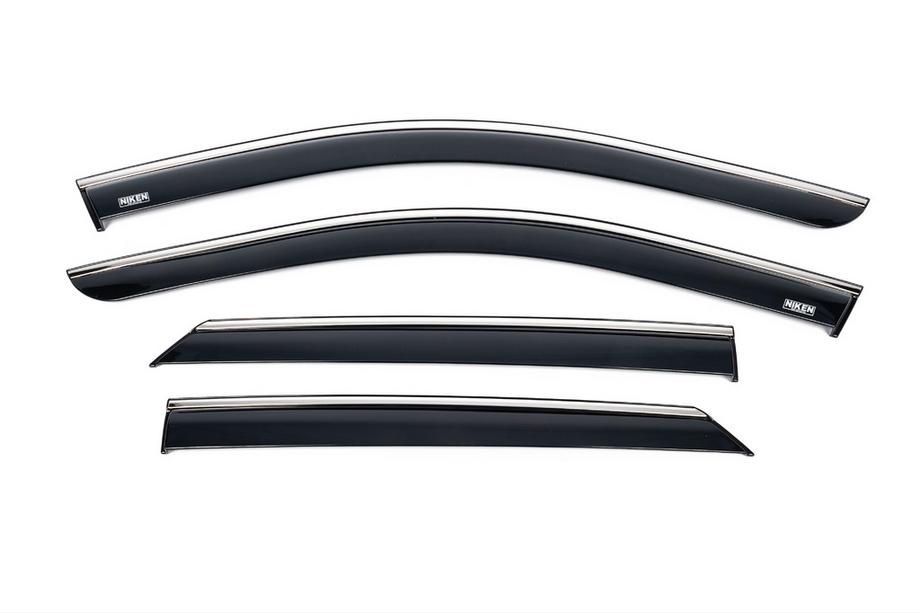 Hyundai Ioniq 5 2021- Deflettori finestrini con profilo cromato (4 pz, Niken) Image