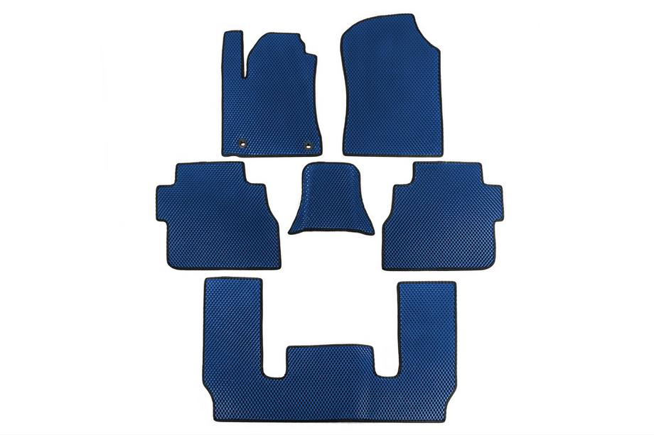 Toyota Sequoia 2007-2022 Tappetini EVA 3 file (Blu) Foto 1