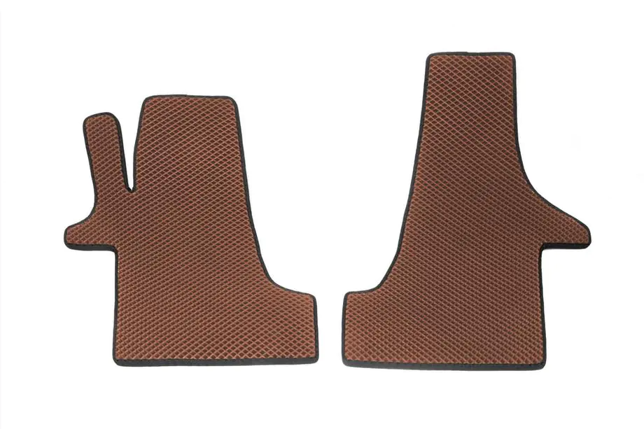 Volkswagen T5 Multivan 2003–2010 Tappetini EVA (Marrone, anteriori, per 2+1) Foto 1