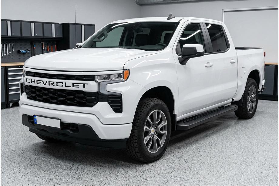 Chevrolet Silverado 2019- Pedane Laterali Allmond Black (2 pz, Alluminio) Image