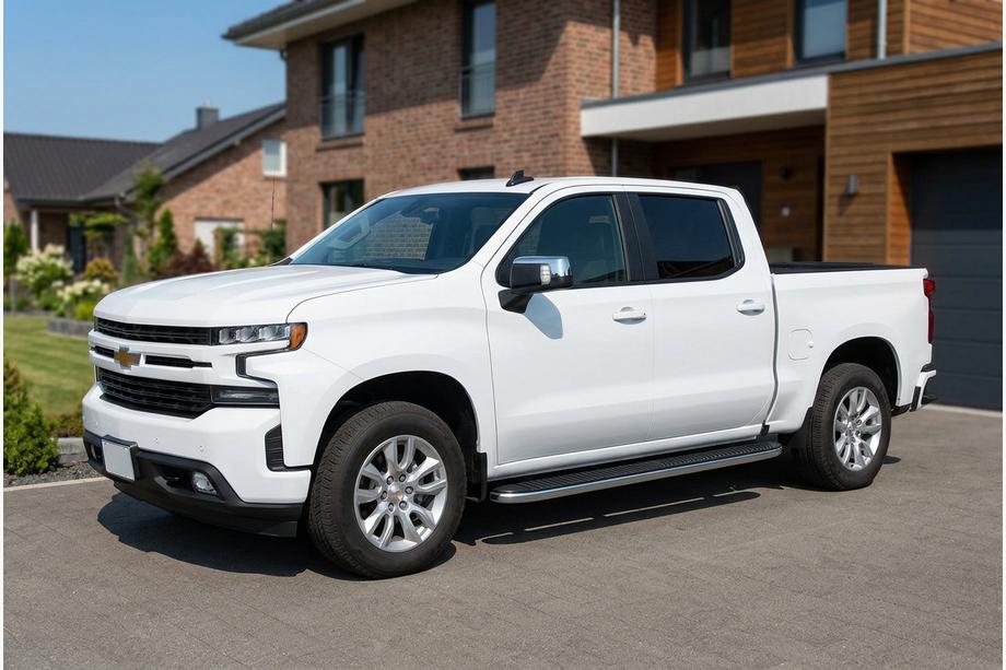 Chevrolet Silverado 2019- Pedane Laterali Tayga Grey (2 pz, Alluminio) Image