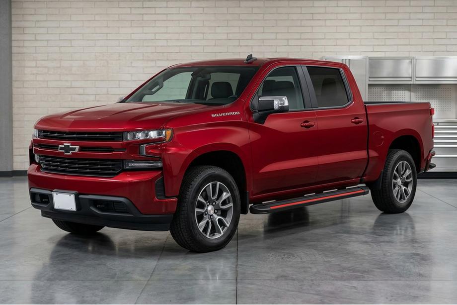 Chevrolet Silverado 2019- Pedane Laterali Maya Red (2 pz, Alluminio) Image