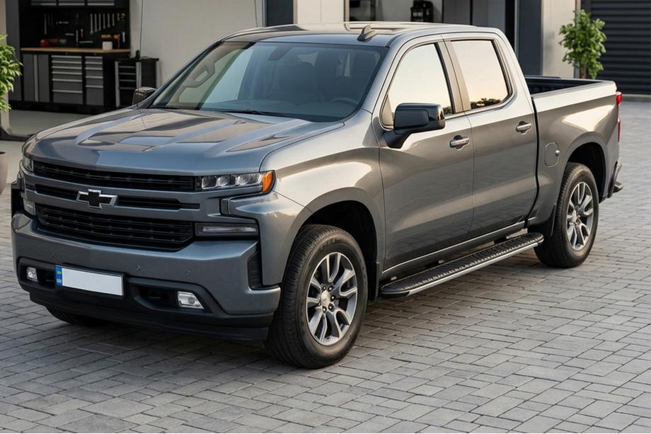 Chevrolet Silverado 2019- Pedane laterali Bosphorus Grey (2 pz, alluminio) Image