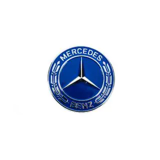 Tappo al posto del logo sul cofano Mercedes (blu, 57mm) foto 2