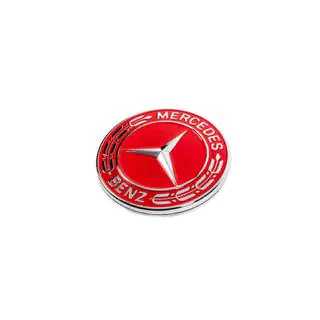 Tappo al posto del logo sul cofano Mercedes (rosso, 57mm) foto 2
