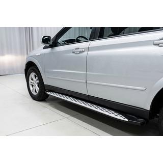 Pedane Laterali Shining V1 (2 pz, Alluminio) SsangYong Action 2005-2018 foto 1