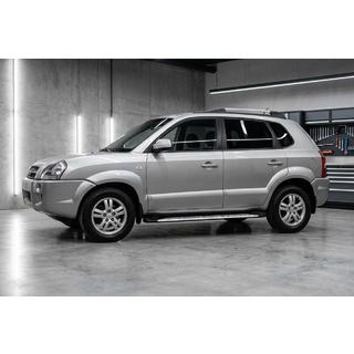 Pedane Laterali Shining V1 (2 pz, Alluminio) Hyundai Tucson JM 2004- foto 1