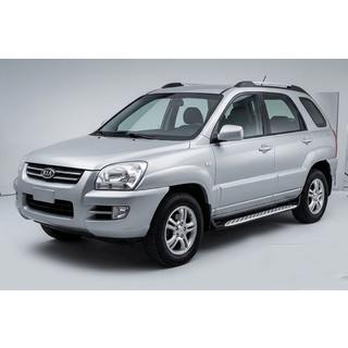 Pedane Laterali Shining V1 (2 pz, Alluminio) Kia Sportage 2004-2010 foto 1