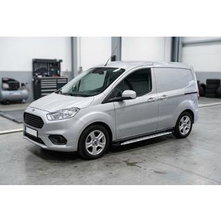 Pedane Laterali Shining V1 (2 pz, Alluminio) Ford Courier 2014-2023 foto 1
