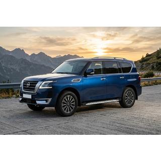 Pedane Laterali Shining V1 (2 pz, Alluminio) Nissan Patrol Y62 2010-2024 foto 1