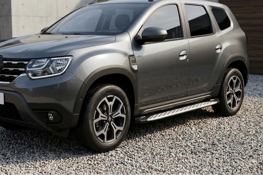 Renault Duster 2018-2024 Pedane Laterali Shining V1 (2 pz, Alluminio) Foto 1