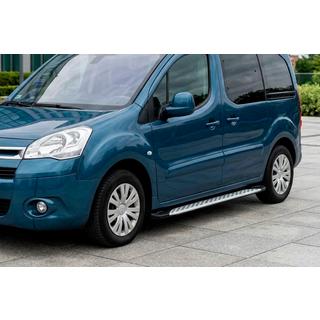 Pedane Laterali Shining V1 (2 pz, Alluminio) Peugeot Partner Tepee 2008-2018 foto 1