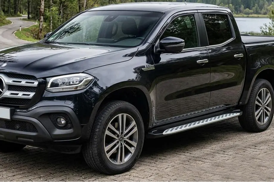 Mercedes X class 2017-2020 Pedane Laterali Shining V1 (2 pz, Alluminio) Image