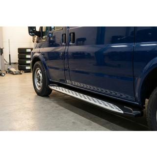 Pedane Laterali Shining V1, L1 (corte) (2 pz, Alluminio) Ford Transit 2000–2014 foto 1